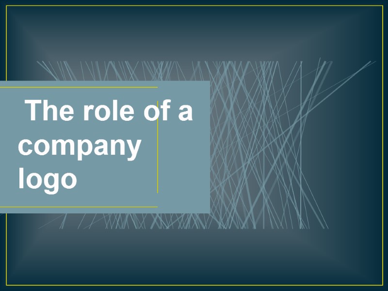 The role of a company logo